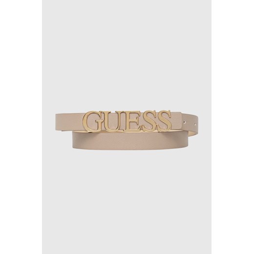 GUESS Beżowy pasek damski Mimina H20, Rozmiar XS ze sklepu outfit.pl w kategorii Paski damskie - zdjęcie 185396131