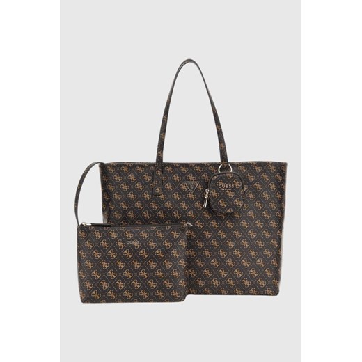 GUESS Brązowa shopperka damska Power Play ze sklepu outfit.pl w kategorii Torby Shopper bag - zdjęcie 185396221