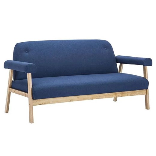 Tapicerowana sofa 3-osobowa Uxis 3B - granatowa ze sklepu Edinos.pl w kategorii Sofy i kanapy - zdjęcie 185399412
