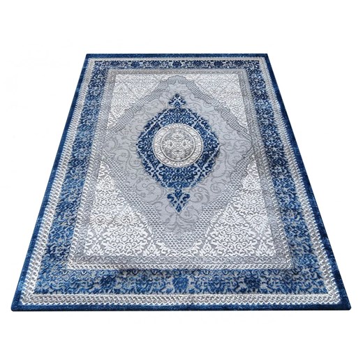 Szaro-niebieski elegancki dywan do salonu - Serpent 3X ze sklepu Edinos.pl w kategorii Dywany - zdjęcie 185400603