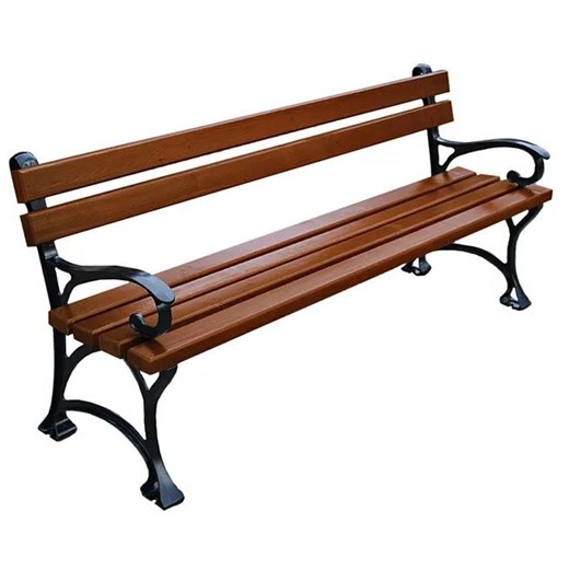 Ławka parkowa Eret 2X z podłokietnikami 180cm - 7 kolorów ze sklepu Edinos.pl w kategorii Ławki ogrodowe - zdjęcie 185400971