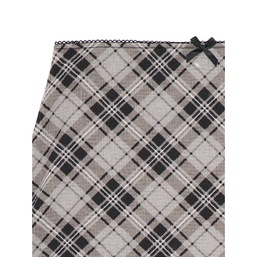 Cropp - Szara spódnica mini w kratę - szary Cropp S Cropp