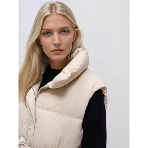 Mohito - Pikowana kamizelka - beżowy Mohito 40 Mohito