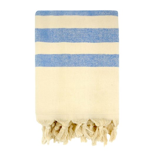 Le Comptoir de la Plage Fouta &quot;Fidji&quot; w kolorze beżowo-błękitnym - 160 x 90 cm ze sklepu Limango Polska w kategorii Ręczniki - zdjęcie 185403952