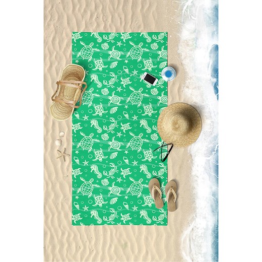 Samimi Ręcznik plażowy &quot;Underwater&quot; w kolorze zielonym - 150 x 75 cm ze sklepu Limango Polska w kategorii Ręczniki - zdjęcie 185404034