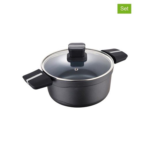 Bergner 2-częściowy zestaw &quot;Bistro&quot; w kolorze szarym - Ø 24 cm ze sklepu Limango Polska w kategorii Garnki - zdjęcie 185404050