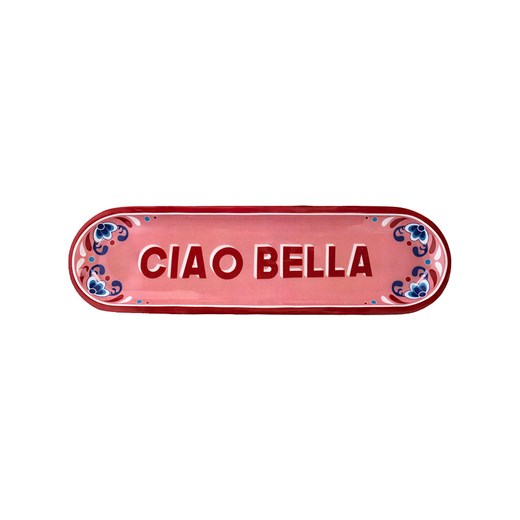 Kersten Talerz &quot;Ciao Bella&quot; w kolorze jasnoróżowo-czerwonym do serwowania - 12 x 42 cm ze sklepu Limango Polska w kategorii Naczynia - zdjęcie 185404610