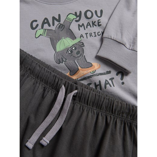 Reserved - Bawełniany komplet - jasnoszary Reserved 116 (5-6 lat) Reserved