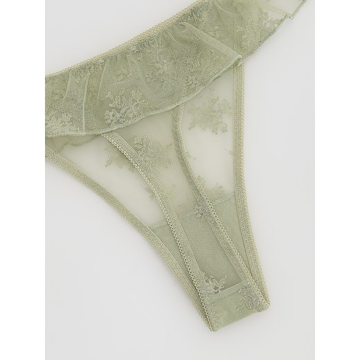 Reserved - Majtki typu stringi - jasnozielony Reserved S Reserved