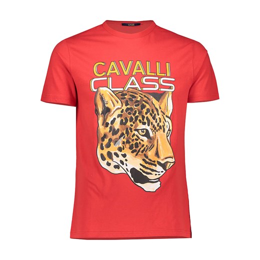 cavalli CLASS Koszulka w kolorze czerwonym ze sklepu Limango Polska w kategorii T-shirty męskie - zdjęcie 185407121