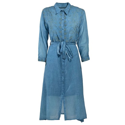 BLE Sukienka koszulowa w kolorze niebieskim Ble onesize Limango Polska wyprzedaż