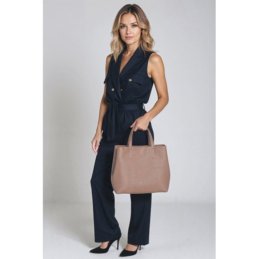 Torebka do ręki Vivisence T0015 beżowy ze sklepu kontri.pl w kategorii Torby Shopper bag - zdjęcie 185408104