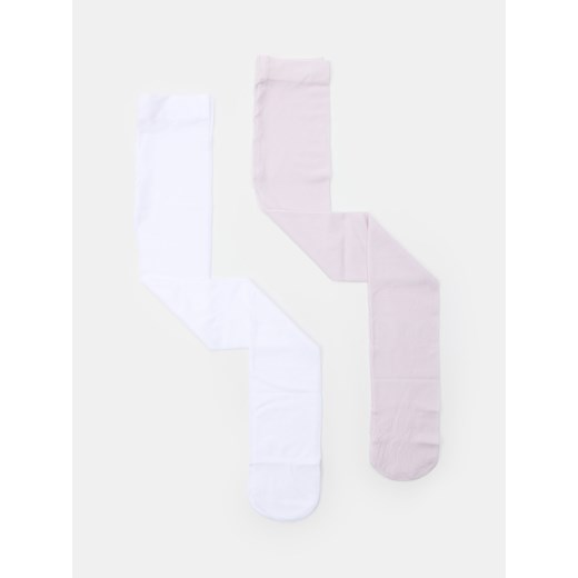 Sinsay - Rajstopy 2 pack - biały Sinsay 134/140 Sinsay