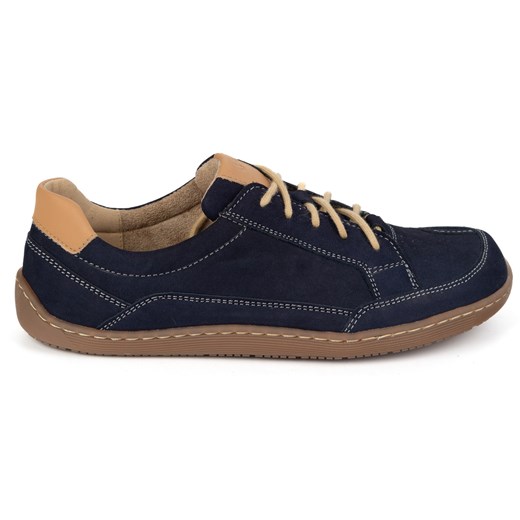 BAREFOOT Damskie minimalistyczne sneakersy skórzane OLIVIER 1282 granatowe ze sklepu butyolivier w kategorii Półbuty damskie - zdjęcie 185410321