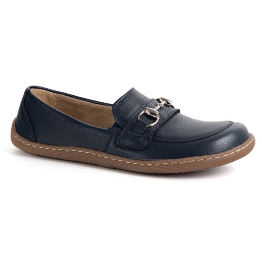 Barefoot damskie mokasyny skórzane minimalistyczne letnie 1288AR ciemny granatowe ze sklepu butyolivier w kategorii Półbuty damskie - zdjęcie 185410331