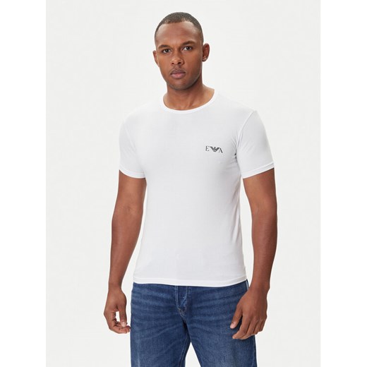 Emporio Armani Underwear Komplet 2 t-shirtów EM001849 AF14131 M0082 Biały Fitted Fit ze sklepu MODIVO w kategorii T-shirty męskie - zdjęcie 185411822