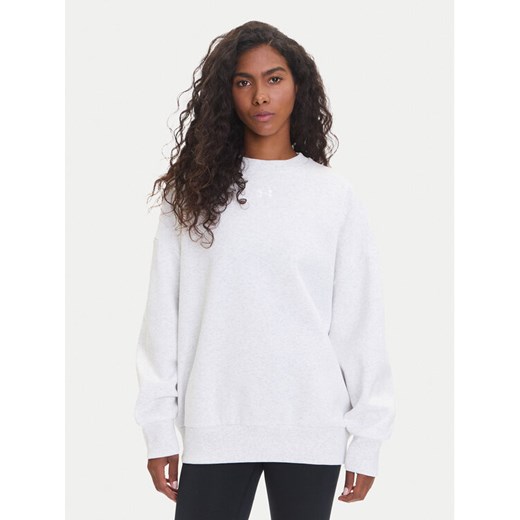 Under Armour Bluza Ua Rival 1386463 Biały Oversize ze sklepu MODIVO w kategorii Bluzy damskie - zdjęcie 185411902