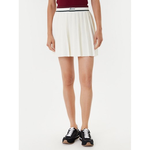 Guess Spódnica plisowana V5BD02 Z1152 Écru Regular Fit ze sklepu MODIVO w kategorii Spódnice - zdjęcie 185411962