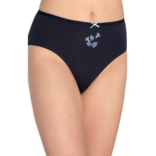 3-pack bawełniane figi damskie plus size L-122BI-63EX, Kolor granatowo-niebiesko-różowy, Rozmiar 2XL, LAMA ze sklepu Primodo w kategorii Majtki damskie - zdjęcie 185412893
