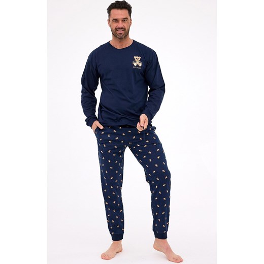 Długa piżama męska 939/300 Big Boss, Kolor granatowy-wzór, Rozmiar XL, Cornette ze sklepu Intymna w kategorii Piżamy męskie - zdjęcie 185413851