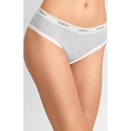 Marilyn figi damskie z bawełny organicznej w sportowym stylu szare Denise, Kolor szary, Rozmiar S/M, Marilyn ze sklepu Intymna w kategorii Majtki damskie - zdjęcie 185414000