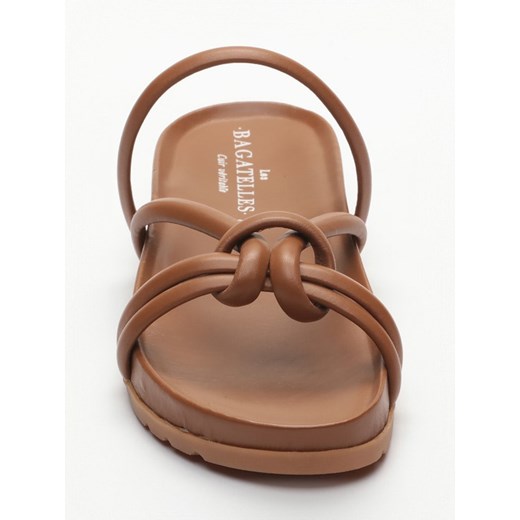 Les BAGATELLES Skórzane klapki &quot;Abhirami&quot; w kolorze jasnobrązowym Les Bagatelles 38 okazja Limango Polska