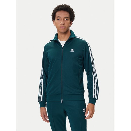 adidas Bluza adicolor Classics Beckenbauer JY1280 Zielony Slim Fit ze sklepu MODIVO w kategorii Bluzy męskie - zdjęcie 185415884