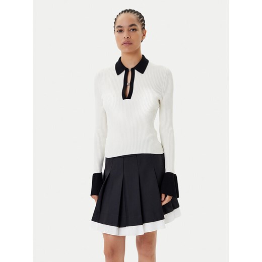 HUGO Sweter Sharro 50542608 Beżowy Slim Fit ze sklepu MODIVO w kategorii Swetry damskie - zdjęcie 185415942