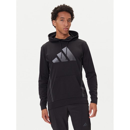 adidas Bluza Game & Go Training Big Logo JM3050 Czarny Regular Fit ze sklepu MODIVO w kategorii Bluzy męskie - zdjęcie 185415991