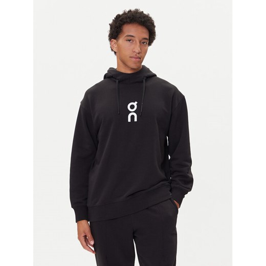 On Bluza Club Hoodie 1ME1003 Czarny Relaxed Fit ze sklepu MODIVO w kategorii Bluzy męskie - zdjęcie 185416004