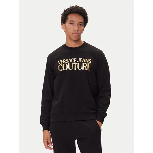 Versace Jeans Couture Bluza 79GAIT05 Czarny Regular Fit ze sklepu MODIVO w kategorii Bluzy męskie - zdjęcie 185416071
