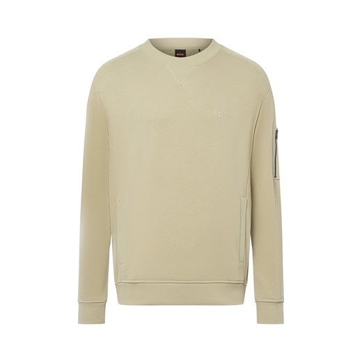 BOSS Orange Bluza męska - We Mixed Mężczyźni Materiał dresowy trzcinowy jednolity ze sklepu vangraaf w kategorii Bluzy męskie - zdjęcie 185417703