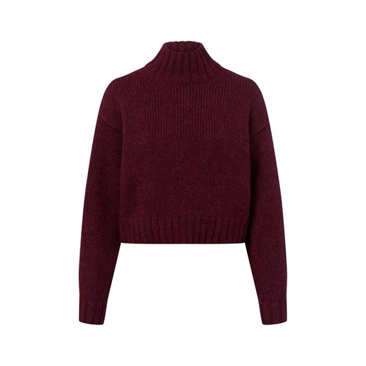 Marc Cain Sweter damski z dzianiny z zawartością alpaki Kobiety Wełna bordowy marmurkowy ze sklepu vangraaf w kategorii Swetry damskie - zdjęcie 185417704