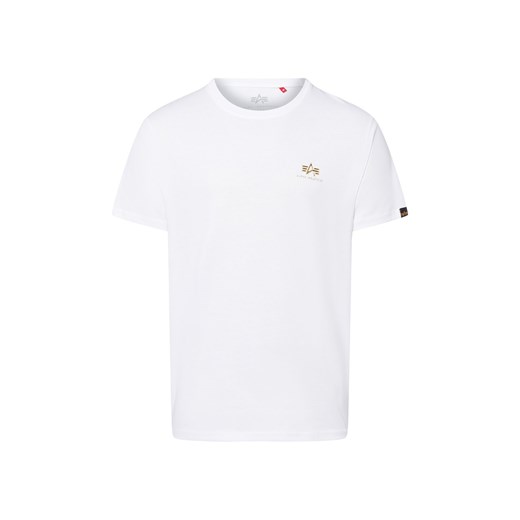 Alpha Industries Koszulka męska Mężczyźni Bawełna biały jednolity ze sklepu vangraaf w kategorii T-shirty męskie - zdjęcie 185417713