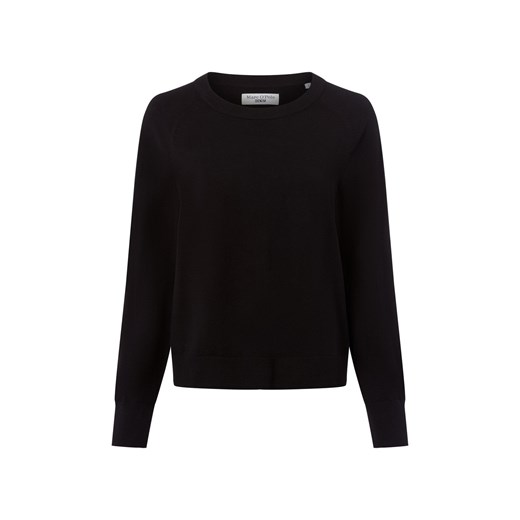 Marc O'Polo Denim Sweter damski z dzianiny Kobiety drobna dzianina czarny jednolity ze sklepu vangraaf w kategorii Swetry damskie - zdjęcie 185417714