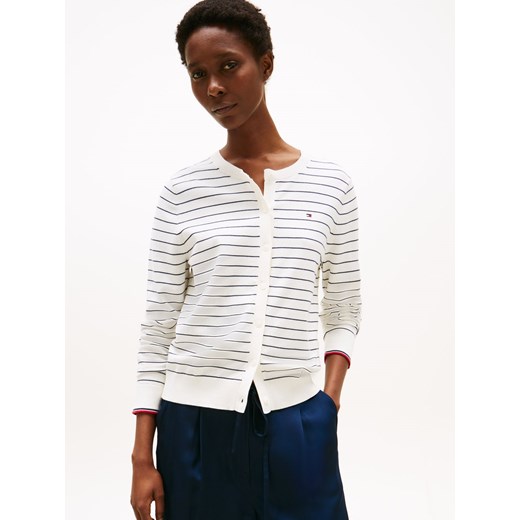 Tommy Hilfiger Kardigan damski Kobiety écru w paski ze sklepu vangraaf w kategorii Swetry damskie - zdjęcie 185417734