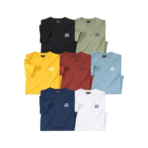 Zestaw 7 bawełnianych koszulek Adventure ze sklepu Atlas For Men w kategorii T-shirty męskie - zdjęcie 185419194