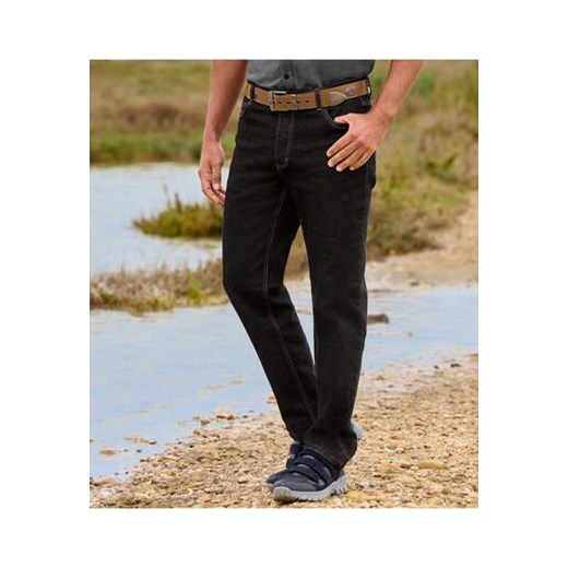 Czarne jeansy regular ze stretchem ze sklepu Atlas For Men w kategorii Jeansy męskie - zdjęcie 185419202