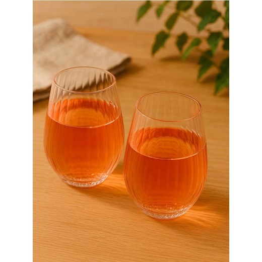 Sinsay - Ryflowane szklanki 2 pack - clear ze sklepu Sinsay w kategorii Dom - zdjęcie 185420103