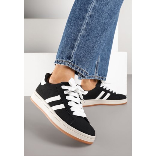 Czarno-Białe Sneakersy z Geometrycznym Wzorem Rillomia ze sklepu renee.pl w kategorii Buty sportowe damskie - zdjęcie 185420781