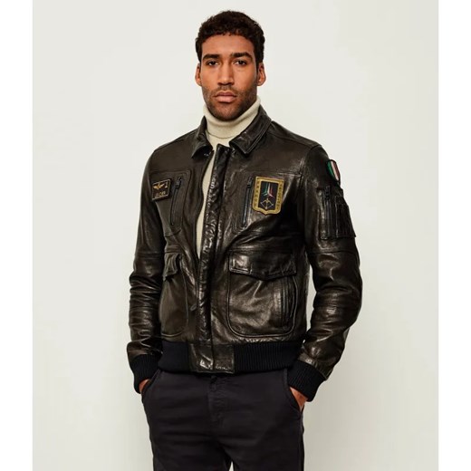 Aeronautica Militare Skórzana kurtka | Regular Fit ze sklepu Gomez Fashion Store w kategorii Kurtki męskie - zdjęcie 185424004