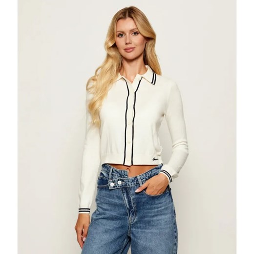 Guess Jeans Kardigan | Cropped Fit | z dodatkiem wełny ze sklepu Gomez Fashion Store w kategorii Swetry damskie - zdjęcie 185424022