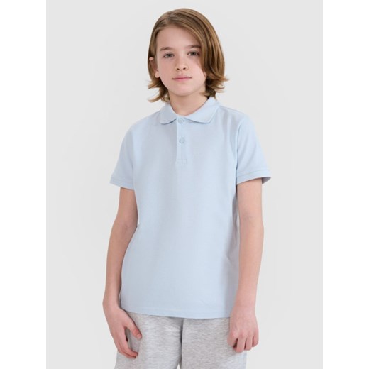 Dziecięca koszulka polo 4F 4FJWMM00TPTSU513 - niebieska ze sklepu Sportstylestory.com w kategorii T-shirty chłopięce - zdjęcie 185425230