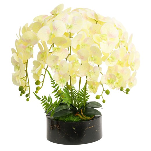 Żółty storczyk orchidea Premium 6 pędów 65 cm K119 ze sklepu Pantofelek24.pl w kategorii Dekoracje - zdjęcie 185426073