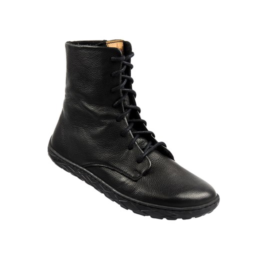 Barefoot skórzane minimalistyczne botki damskie czarne Nika Komfort 1442 ze sklepu ulubioneobuwie w kategorii Botki - zdjęcie 185426094