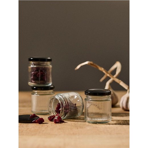 Sinsay - Ryflowane słoiki 4 pack - biały ze sklepu Sinsay w kategorii Dom - zdjęcie 185427480