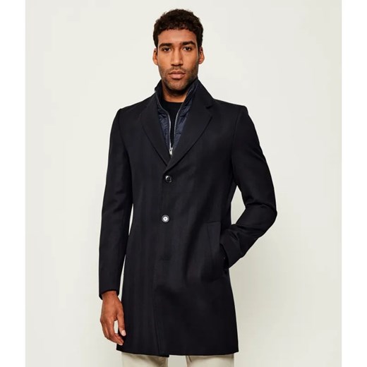 BOSS BLACK Wełniany płaszcz 2w1 H-Hyde-Bib-254 ze sklepu Gomez Fashion Store w kategorii Płaszcze męskie - zdjęcie 185428984