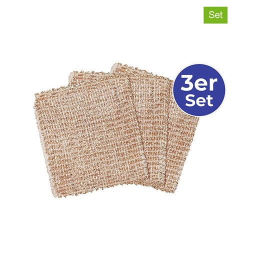 Wenko Gąbki miedziane (3 szt.) w kolorze jasnobrązowym - 16 x 13 cm ze sklepu Limango Polska w kategorii Akcesoria kuchenne - zdjęcie 185430013