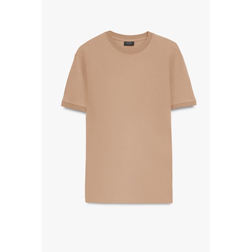 T SHIRT MORAND BEŻOWY Z BAWEŁNY ze sklepu Recman w kategorii T-shirty męskie - zdjęcie 185432931