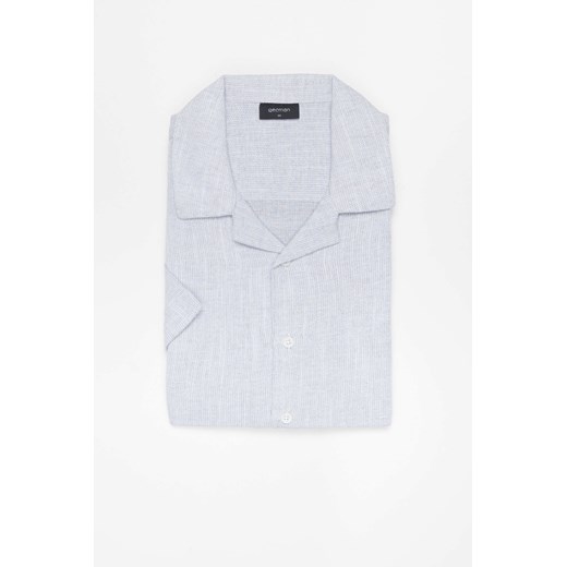 KOSZULA CUBANO 3317 KRÓTKI RĘKAW CUSTOM FIT BŁĘKITNA Z BAWEŁNY ze sklepu Recman w kategorii Koszule męskie - zdjęcie 185432952